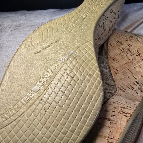 Stuart Weitzman cork sling back wedge 9.5 - Picture 9 of 14